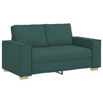 vidaXL Ensemble de Canapés 3 Pièces Vert foncé 220 x 78 x 84 cm tissu