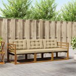vidaXL Ensemble de canapés d'extérieur 3 Pièces Naturel et Beige