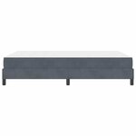 vidaXL Lit boxspring avec matelas Gris foncé 160 x 200 cm Velours