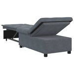 vidaXL Canapé-Lit Gris foncé 194 x 67 x 82 cm Velours