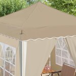 vidaXL Tente de fête pop-up 195 x 195 x 245 cm Crème Tissu Oxford