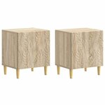 vidaXL Table de chevet 2 pièces Chêne Sonoma 43 x 34 5 x 50 cm