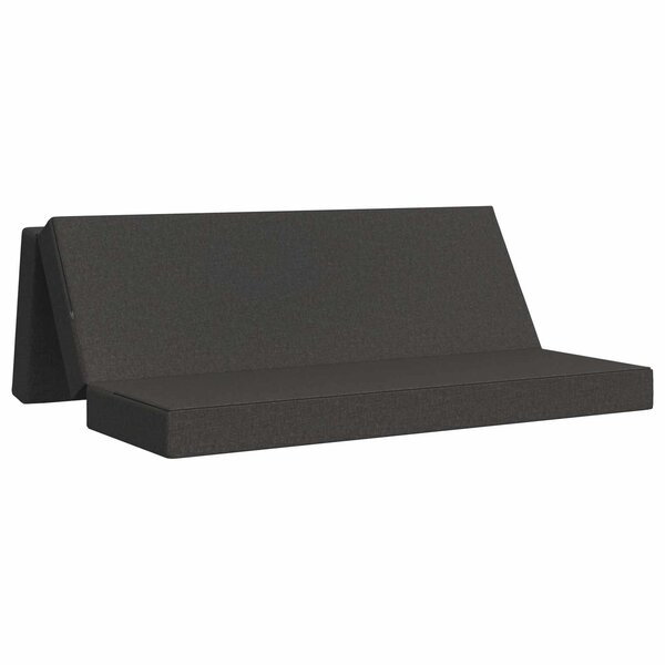 vidaXL Canapé-lit pliable 200 x 67 x 45 cm Gris foncé
