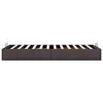 vidaXL Cadre de lit ottoman sans matelas marron foncé 80x200 cm tissu