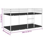 VidaXL Lit superposé sans matelas blanc 80x200 cm acier