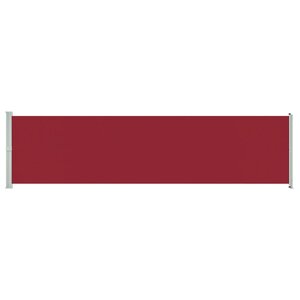 vidaXL Auvent latéral rétractable de patio 600x160 cm rouge