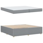 vidaXL Cadre de lit avec matelas Gris clair 200 x 200 cm tissu