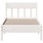 vidaXL Cadre de lit sans matelas blanc 90x200 cm bois de pin massif