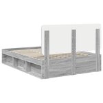vidaXL Cadre de lit Gris Sonoma 140 x 200 cm Bois de pin massif