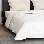 vidaXL Duvet avec coussins Argyle 3 Pièces Blanc 240 x 260 cm Microfibre