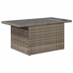 vidaXL Ensemble de canapé de jardin avec coussin 9 Pièces Gris Poly rotin