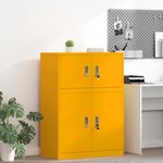 vidaXL Armoire de rangement Jaune moutarde 80 x 40 x 40 cm Acier