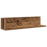 vidaXL Étagères murales 2Pièces vieux bois 75x16 5x16 5cm bois ingénierie