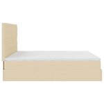 VidaXL Cadre de lit ottoman avec matelas crème 160x200 cm tissu