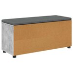 vidaXL Banc d'entrée avec coussin Uni Gris béton 100 x 38 x 46 cm