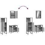 vidaXL Ensemble de meubles de salle de bain 3 Pièces Sonoma gris