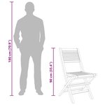 vidaXL Chaises de jardin pliantes lot de 2 47x62x90cm bois massif teck