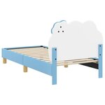 vidaXL Cadre de lit pour enfants avec tête de lit Bleu 80 x 160 cm PU