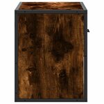 vidaXL Meuble TV chêne fumé 60x31x39 5 cm bois d'ingénierie et métal