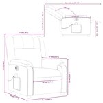 vidaXL Fauteuil de massage inclinable électrique crème similicuir