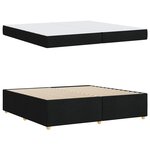 vidaXL Cadre de lit avec matelas avec matelas Noir 200 x 200 cm tissu