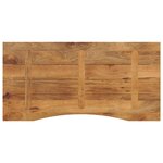 vidaXL Dessus de bureau avec courbe 120x50x2 5 cm manguier massif brut