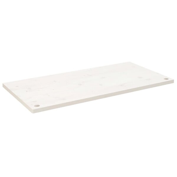 vidaXL Dessus de bureau blanc 100x50x2 5 cm bois massif de pin