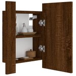 vidaXL Armoire à miroir LED de salle de bain chêne marron 40x12x45 cm