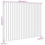 vidaXL Tête de lit murale Blanc 140x3x110 cm Bois massif de pin