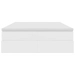 vidaXL Lit avec rangement et matelas avec matelas Blanc 140 x 190 cm