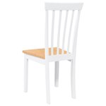 vidaXL Chaises à manger 2 Pièces blanc bois massif caoutchouc