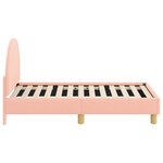 vidaXL Cadre de lit pour tout-petit avec tête de lit Rose 70 x 140 cm