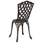 Chaises de jardin vidaXL 2 Pièces en alu bronze