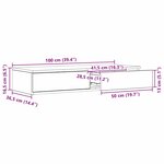 vidaXL Tiroirs de lit avec tiroir Chêne Sonoma 100 x 36 5 x 16 5 cm