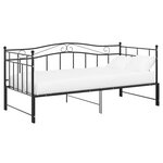 vidaXL Cadre de canapé-lit extensible sans matelas Noir Métal 90x200cm