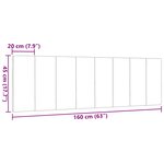vidaXL Coussin de tête de lit crème 160 cm tissu