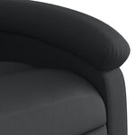 vidaXL Fauteuil inclinable de massage noir cuir véritable