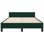 vidaXL Cadre de lit sans matelas vert foncé 120x190 cm velours