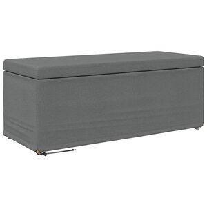vidaXL Tabouret Gris foncé 101 x 41 x 40 cm Tissu et bois stratifié