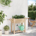 Jardinière vidaXL avec étagères 111x37x76 cm en bois massif de sapin