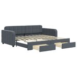 vidaXL Lit de jour avec gigogne et tiroirs sans matelas 90x190 cm