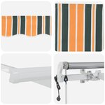vidaXL Auvent rétractable électrique Vert et jaune 450 × 350 cm