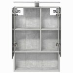 vidaXL Armoire Miroir de Salle de Bain Gris béton 50 x 14 5 x 70 cm