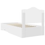 vidaXL Cadre de lit avec tiroir Blanc 75 x 190 cm Bois d'ingénierie