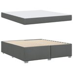 vidaXL Cadre de lit avec matelas Gris foncé 180 x 200 cm tissu