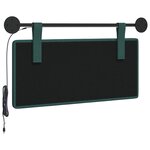 vidaXL Tête de lit suspendue Avec lumière LED Vert foncé Tissu