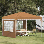 vidaXL Tente de fête pop-up 288 x 288 x 245 cm Beige Tissu Oxford