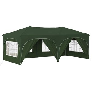 vidaXL Tente de fête pop-up 575 x 288 x 245 cm Vert Tissu Oxford