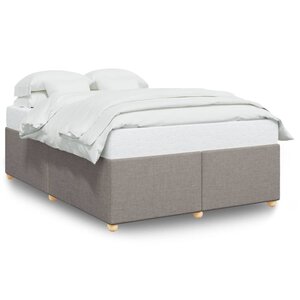vidaXL Cadre de lit sans matelas taupe 140x200 cm tissu