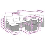 vidaXL Ensemble de canapé de jardin 8 Pièces Beige Poly rotin